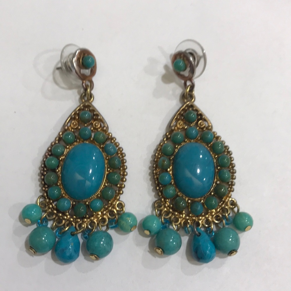 Fun turquoise statement earrings